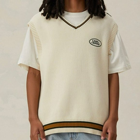 PacSun Jackets & Coats New Pacsun Sweater Vest Mens Large Land Rover The Program Cream Knit